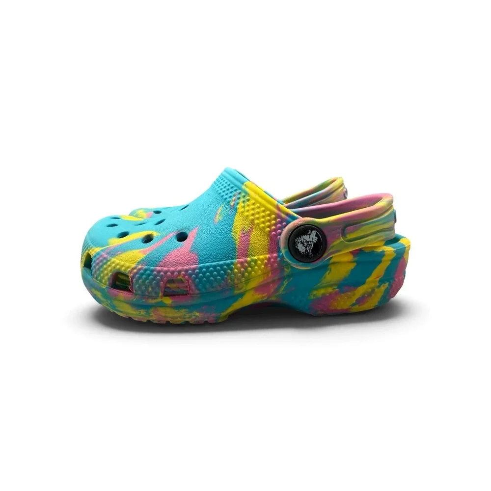 Crocs Toddler Classic Multi-Color Marbled Clog/Slip-On Casual Shoes Size C9